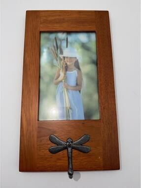 Fetco Dragonfly Picture Frame Wall Hanging Cottage Core